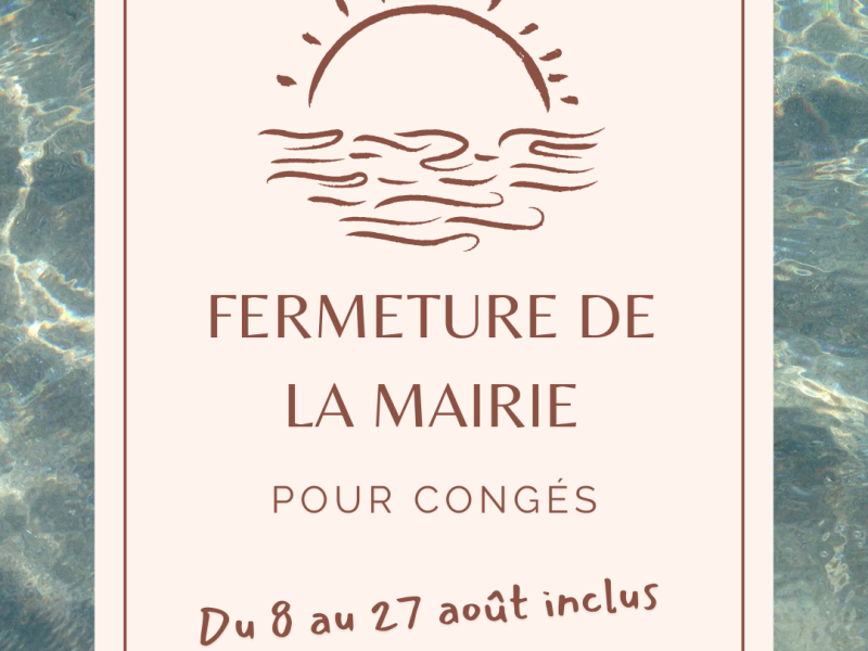Fermeture de la mairie pour congés