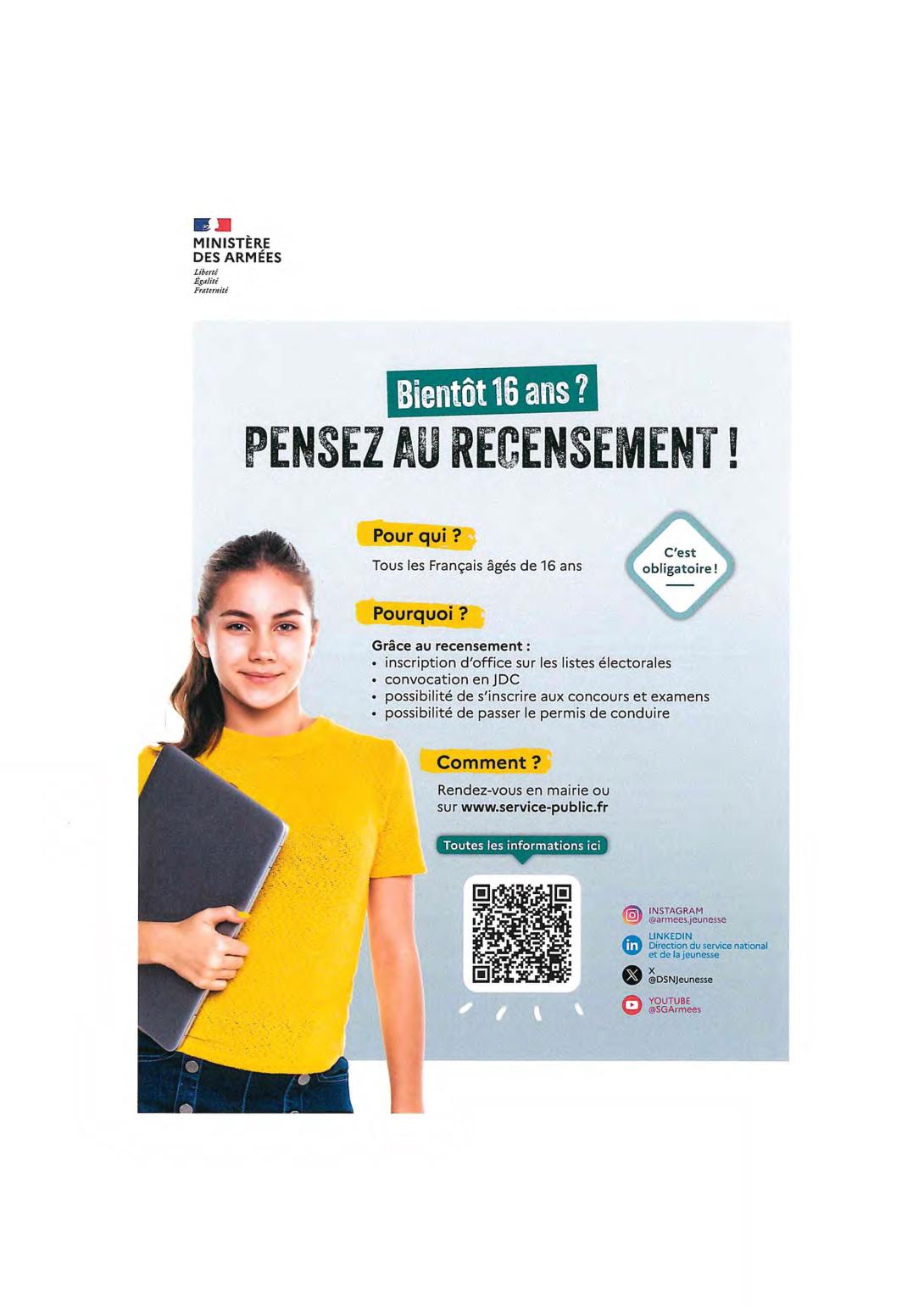 Recensement citoyen, JDC et Service national